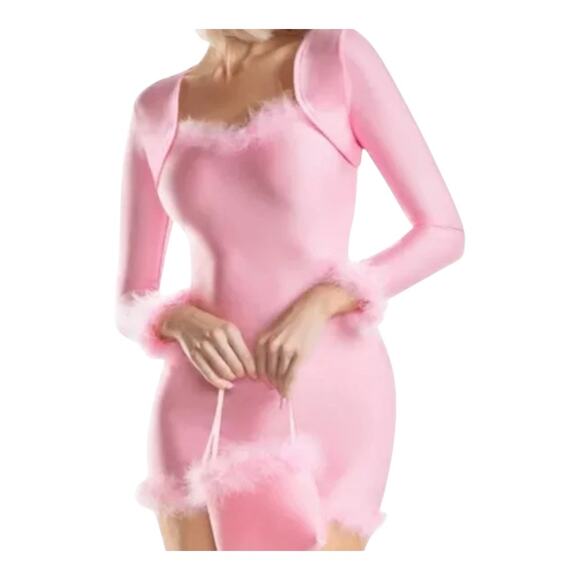 Party City Adult Y2K Pink Mini Dress Size XL New 90s Clueless - Picture 3 of 8